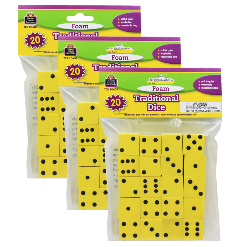 Soft Foam Blank Dice, Set of 6 – Resources for Reading