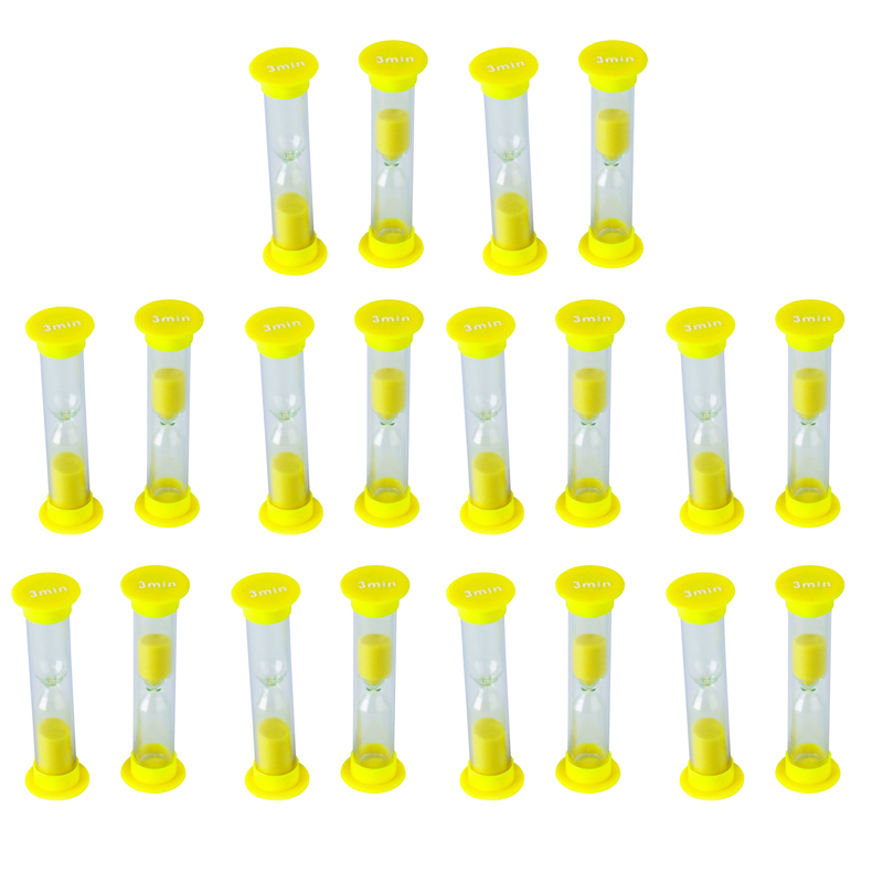 5 pk small sand timer 3 minute 4 per pack 3 mintue timer
