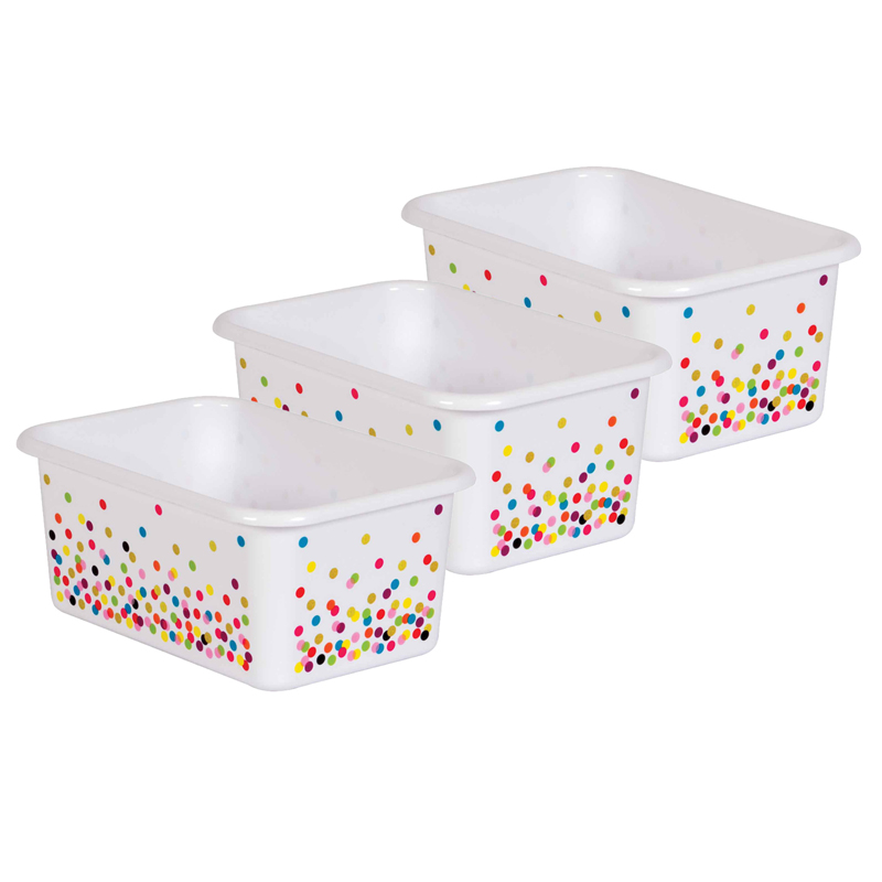 White Small Stacking Bins, 3-Pack