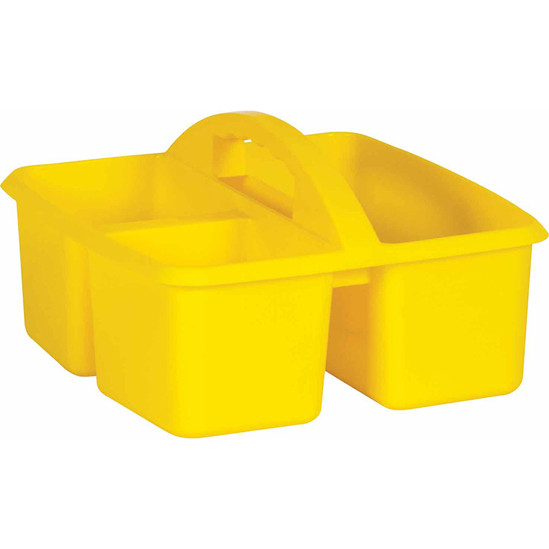 Yellow Small Plastic Storage Bin - The School Box Inc
