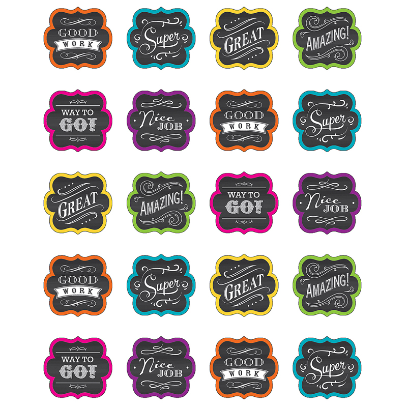 Chalkboard Brights Bold Block 4 Letters Combo Pack - TCR5617