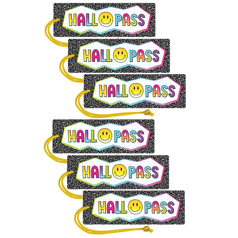 Teacher Created Resources® Brights 4ever Magnetic Hall Pass Pack Of 6 Zuma 3025