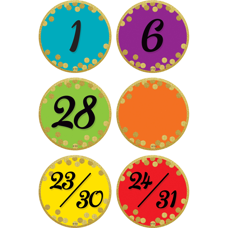 Confetti Numbers Stickers